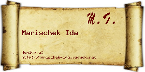 Marischek Ida névjegykártya